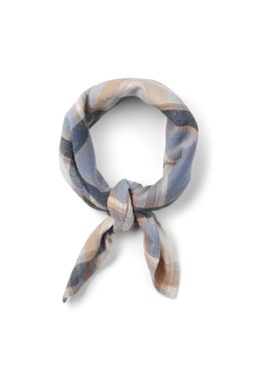 Ari Scarf - Sky captain / asleigh blue / tobacco brown