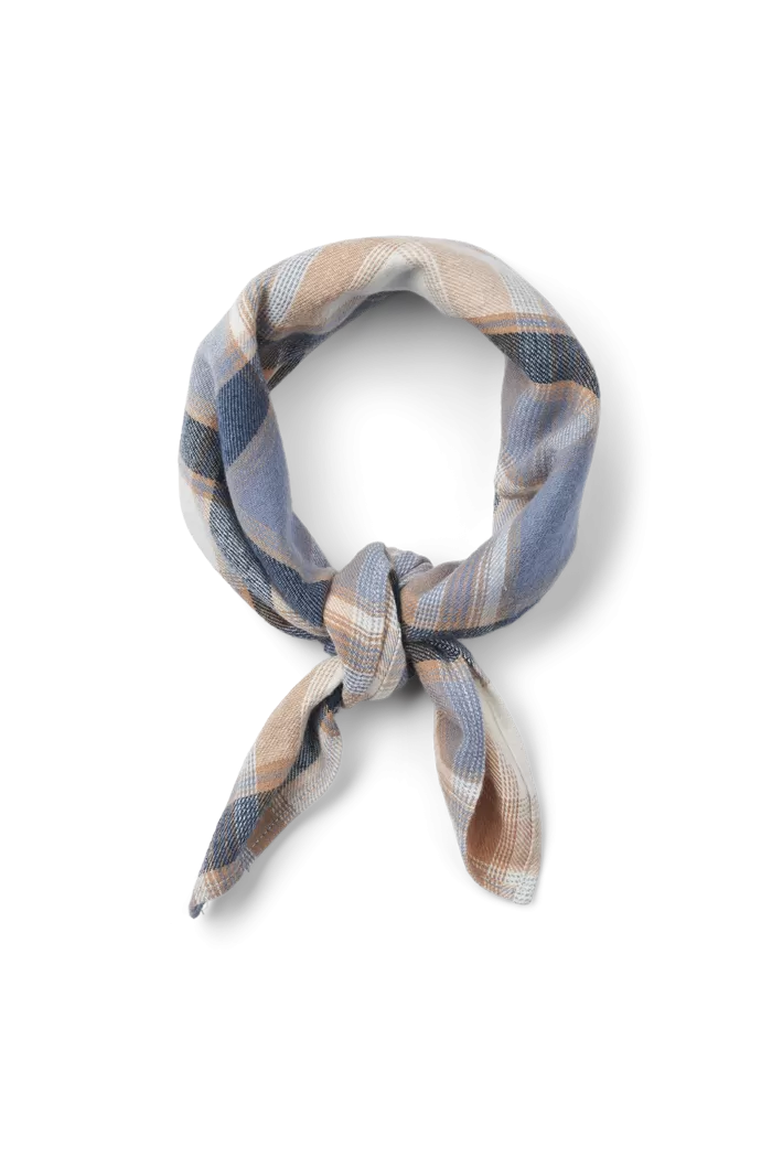 Ari Scarf - Sky captain / asleigh blue / tobacco brown