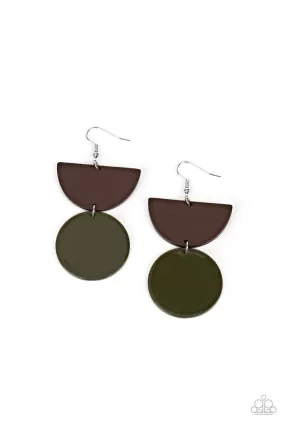 Beach Bistro Green Earrings - Paparazzi Accessories