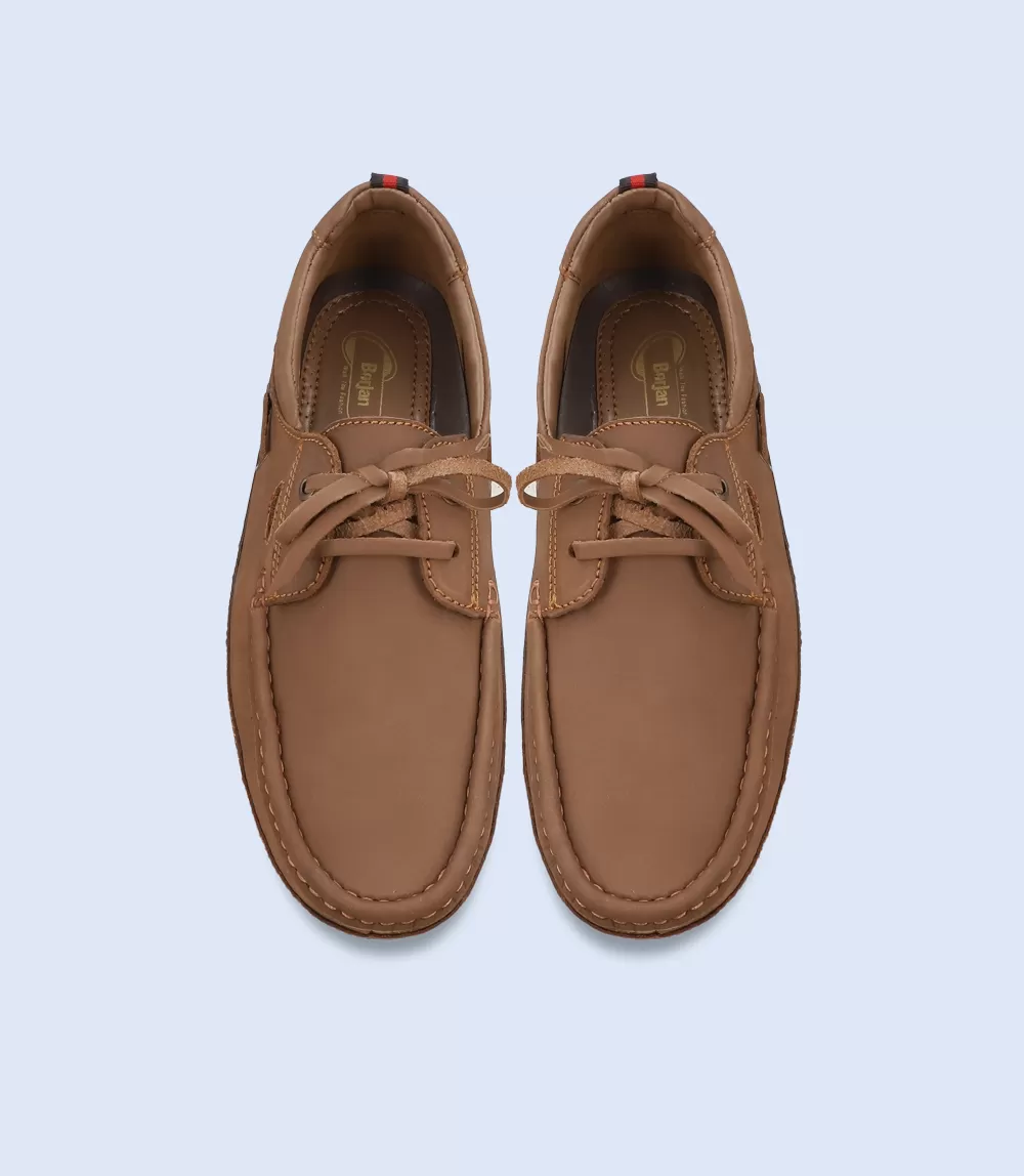 BM5224-BROWN-Men Driving Moccasins