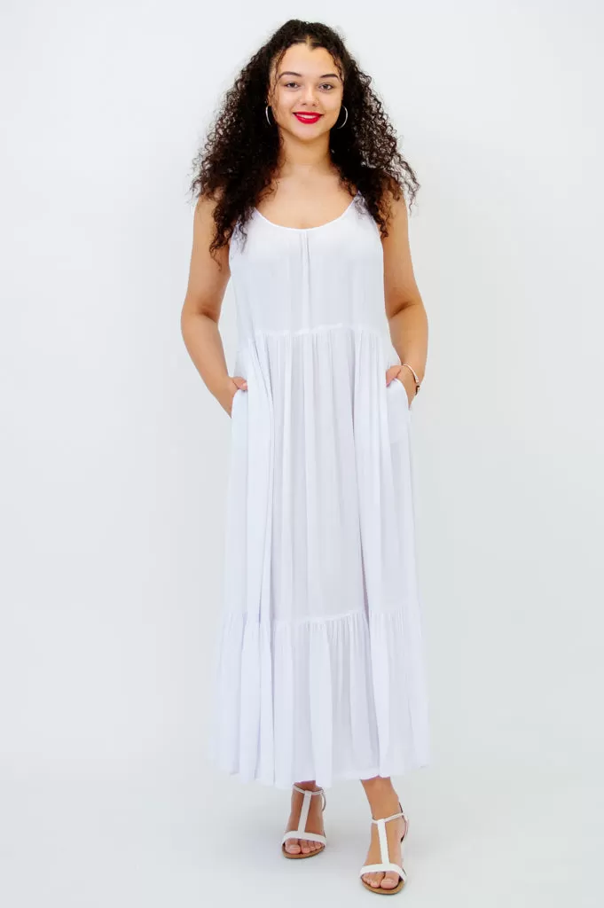 Boha Dress, White