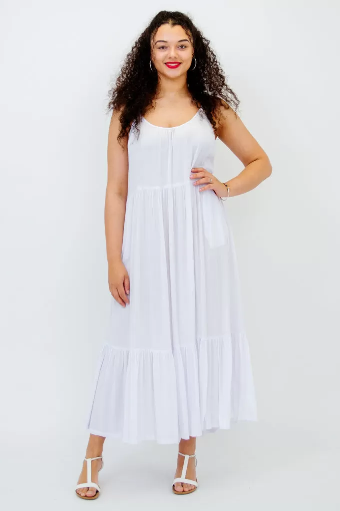 Boha Dress, White