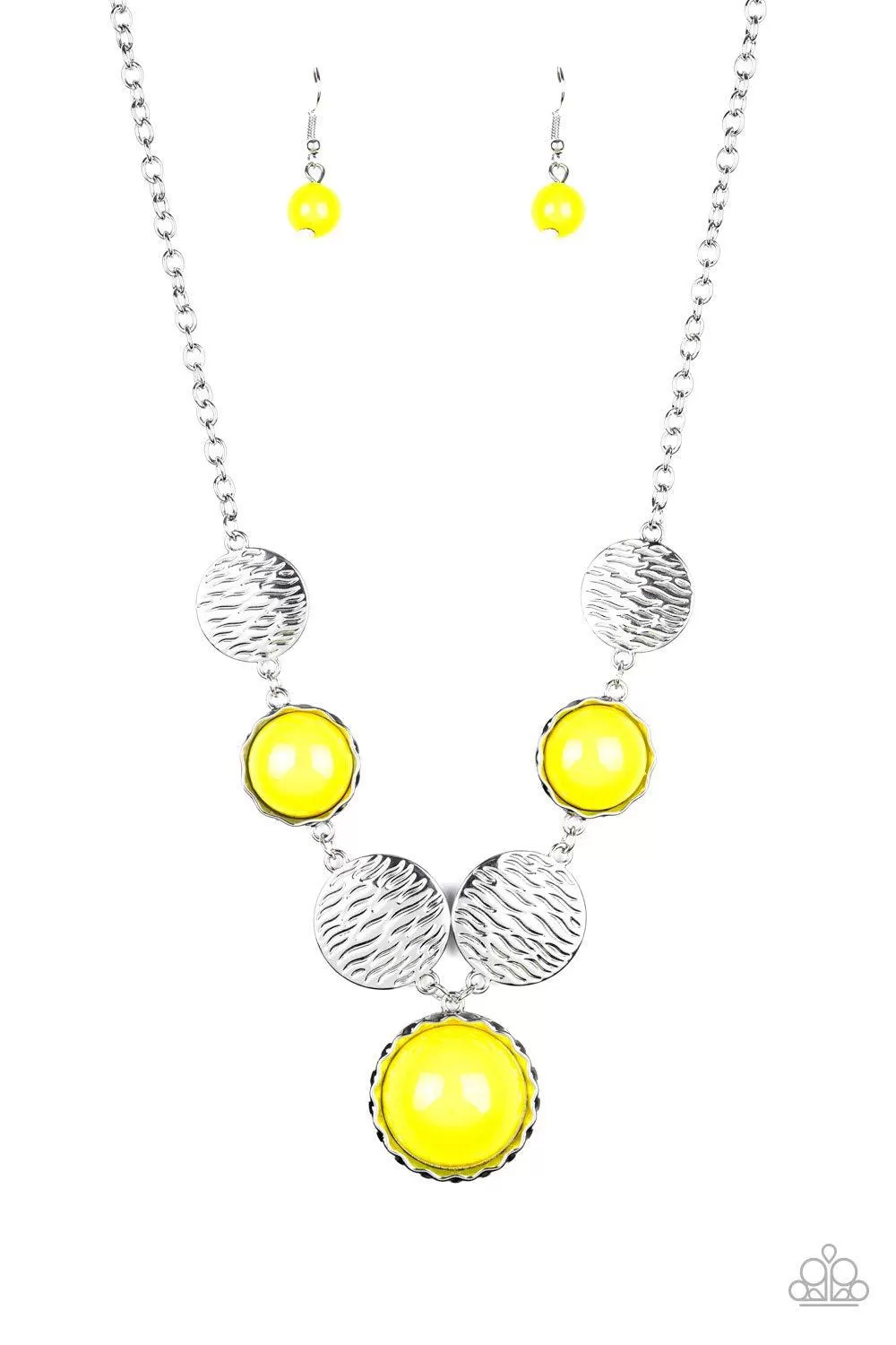 Bohemian Bombshell Yellow Necklace - Paparazzi Accessories