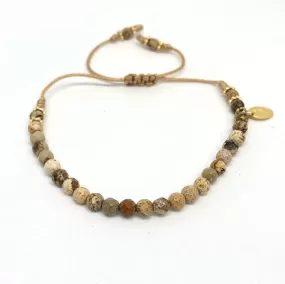 Brown Earth Jasper Friendship Natural Stone Bracelet