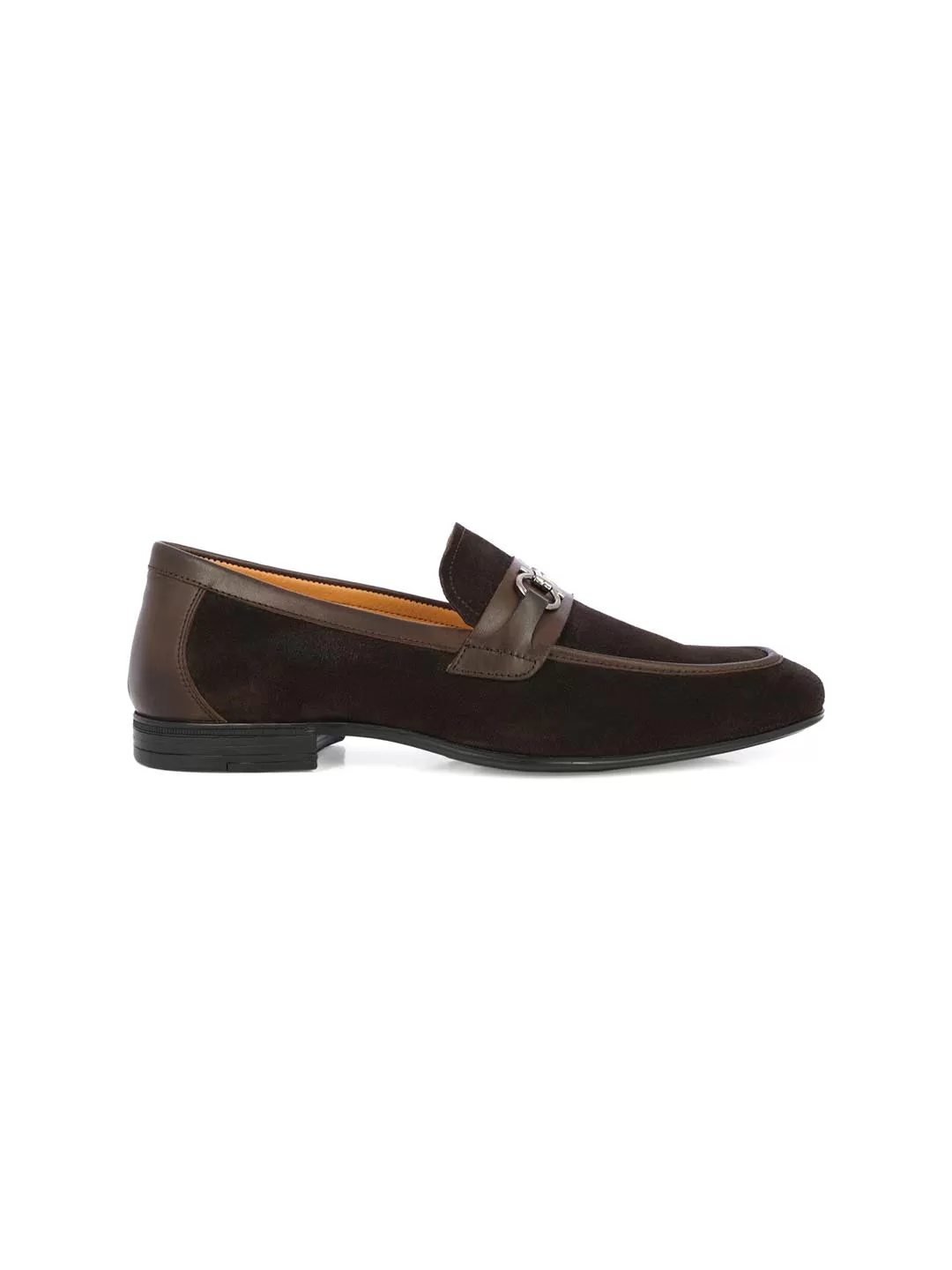 Brown Leather Trim Formal Shoes