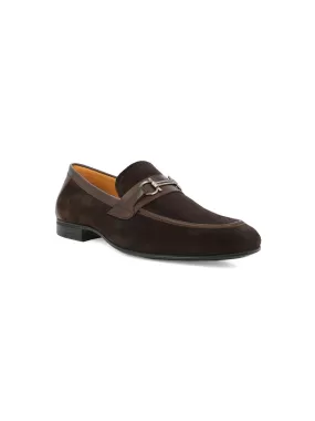 Brown Leather Trim Formal Shoes