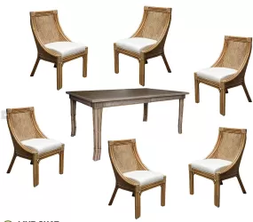 CLASSIC NATURAL  DINING SET