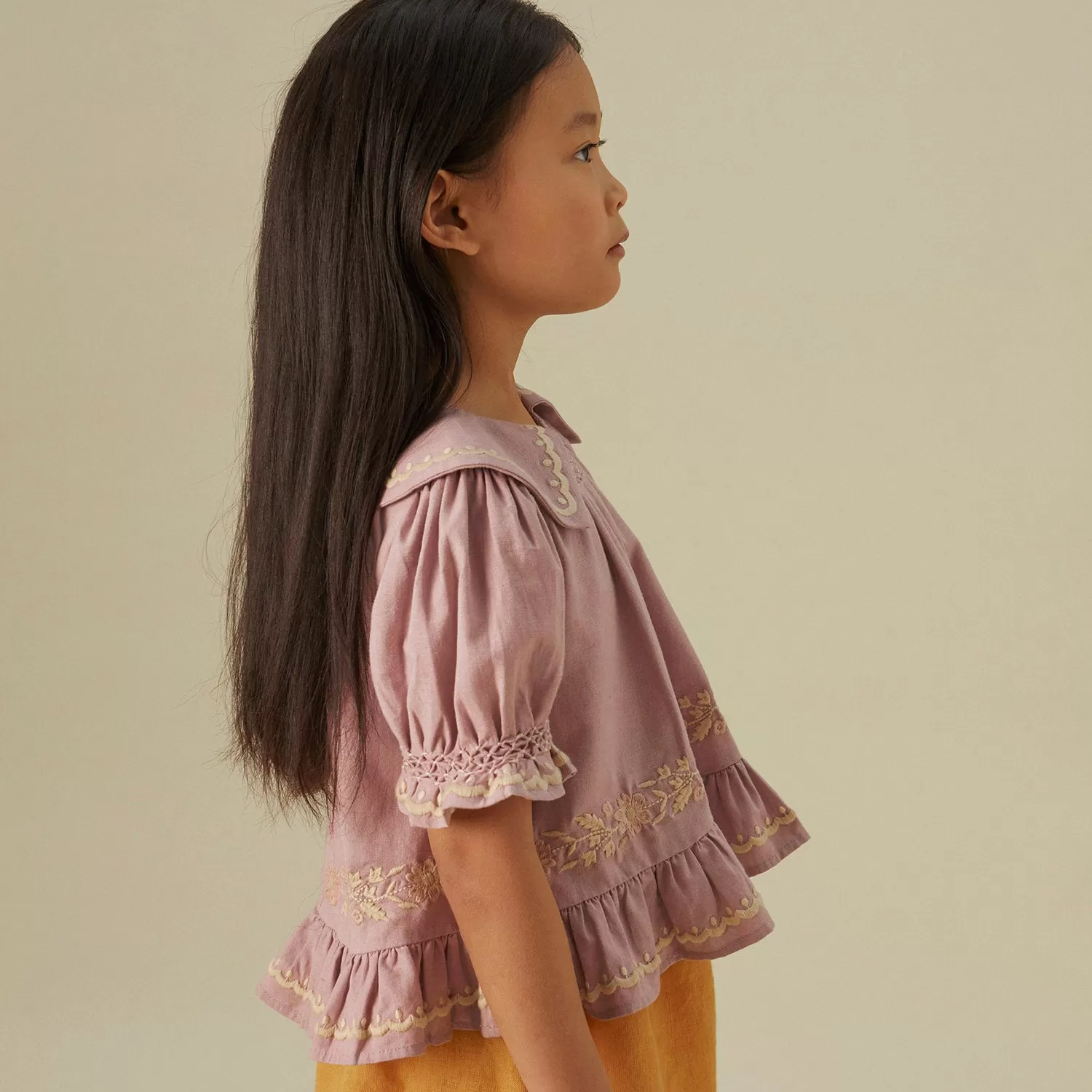 Cotton/Linen Betsy Blouse - Lavender