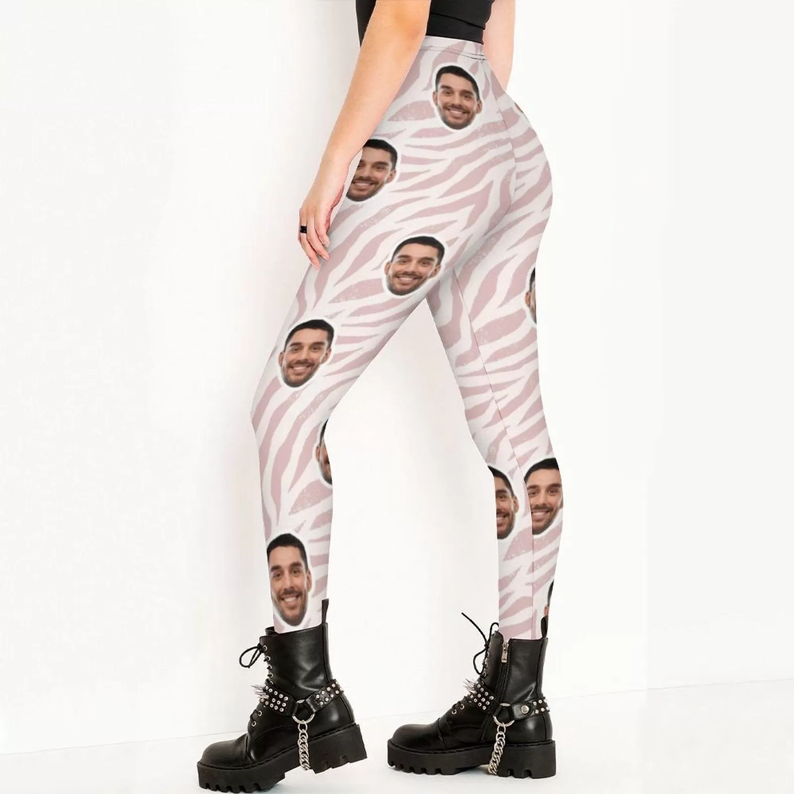 Custom Face Pink Leggings Design Your Own Leggings