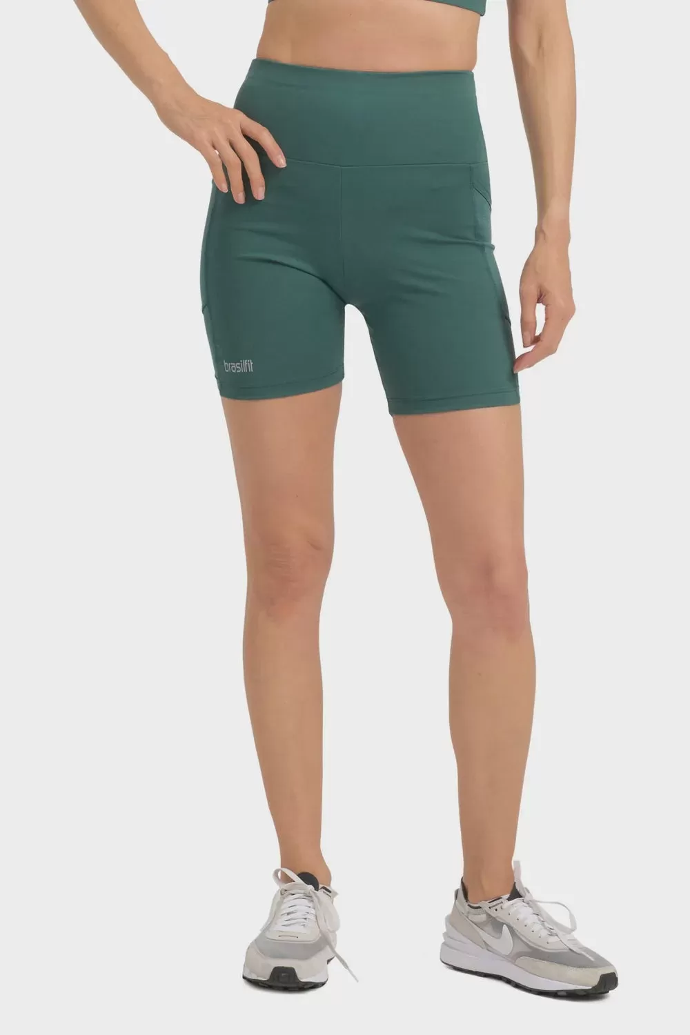 Druse Bike Shorts with Pockets - Botanic