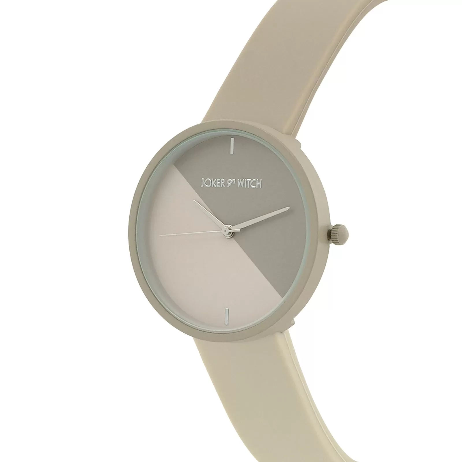 Duet Hue Wave Beige Silicone Strap Watch