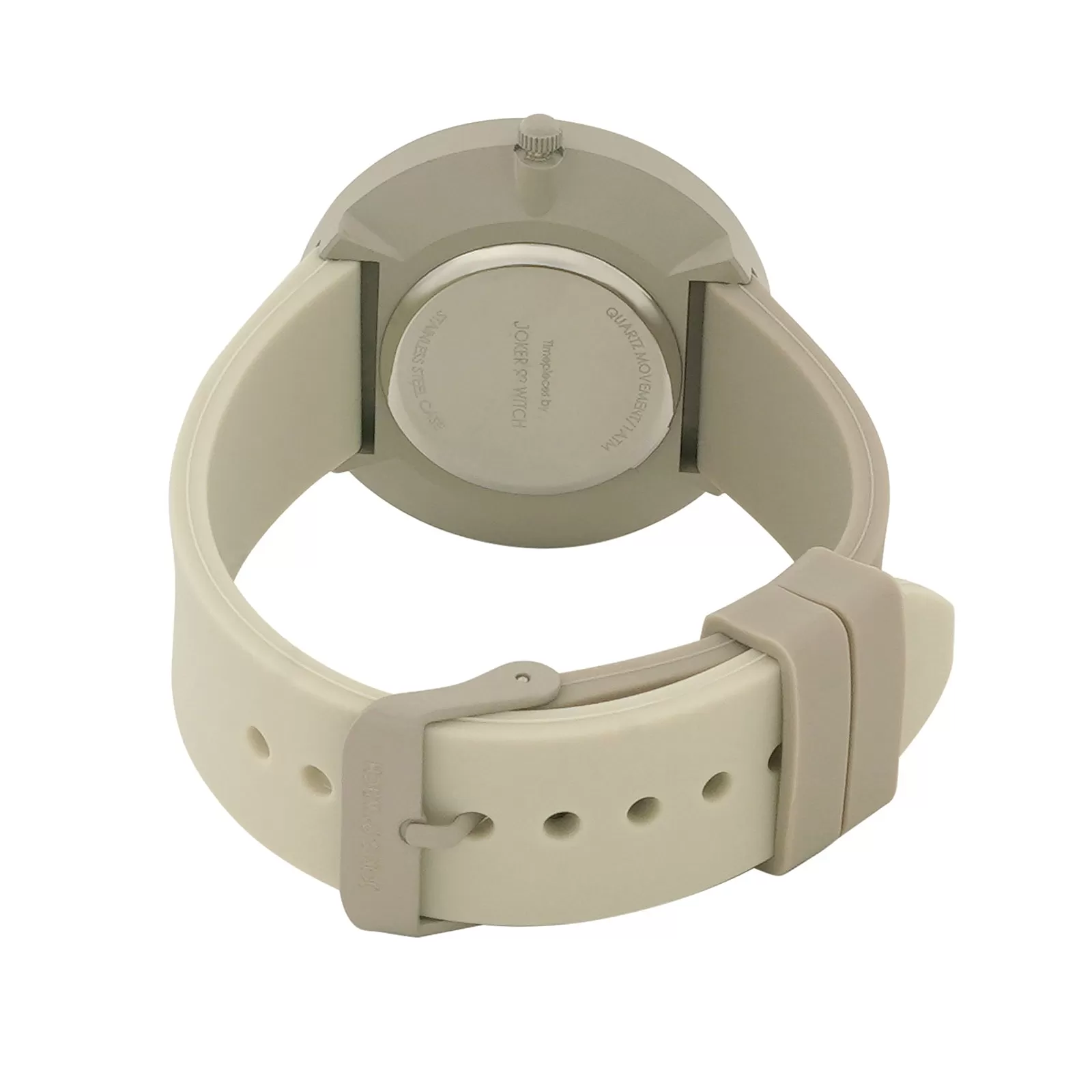 Duet Hue Wave Beige Silicone Strap Watch