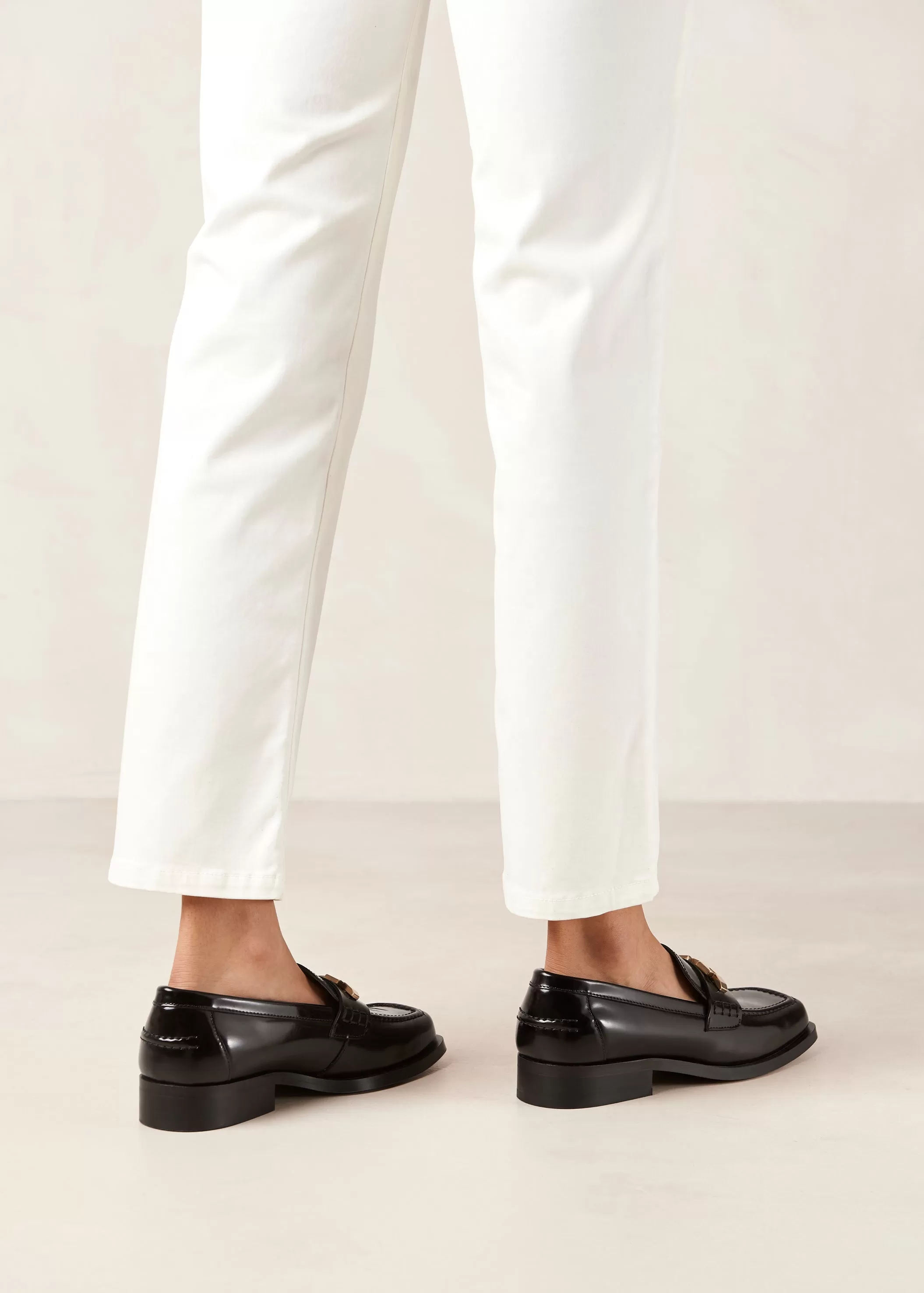 Elliot Black Leather Loafers