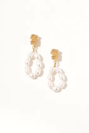 Elysia Pearl Hoop Earrings