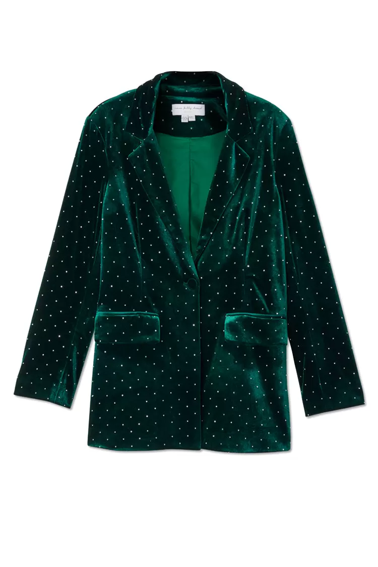 Emerald Velvet Quinn Blazer