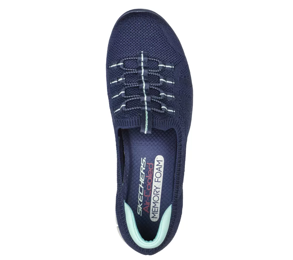 Espadrile sport, dama, SKECHERS Gratis More Playful, 104151-NVLB bleumarin, textil