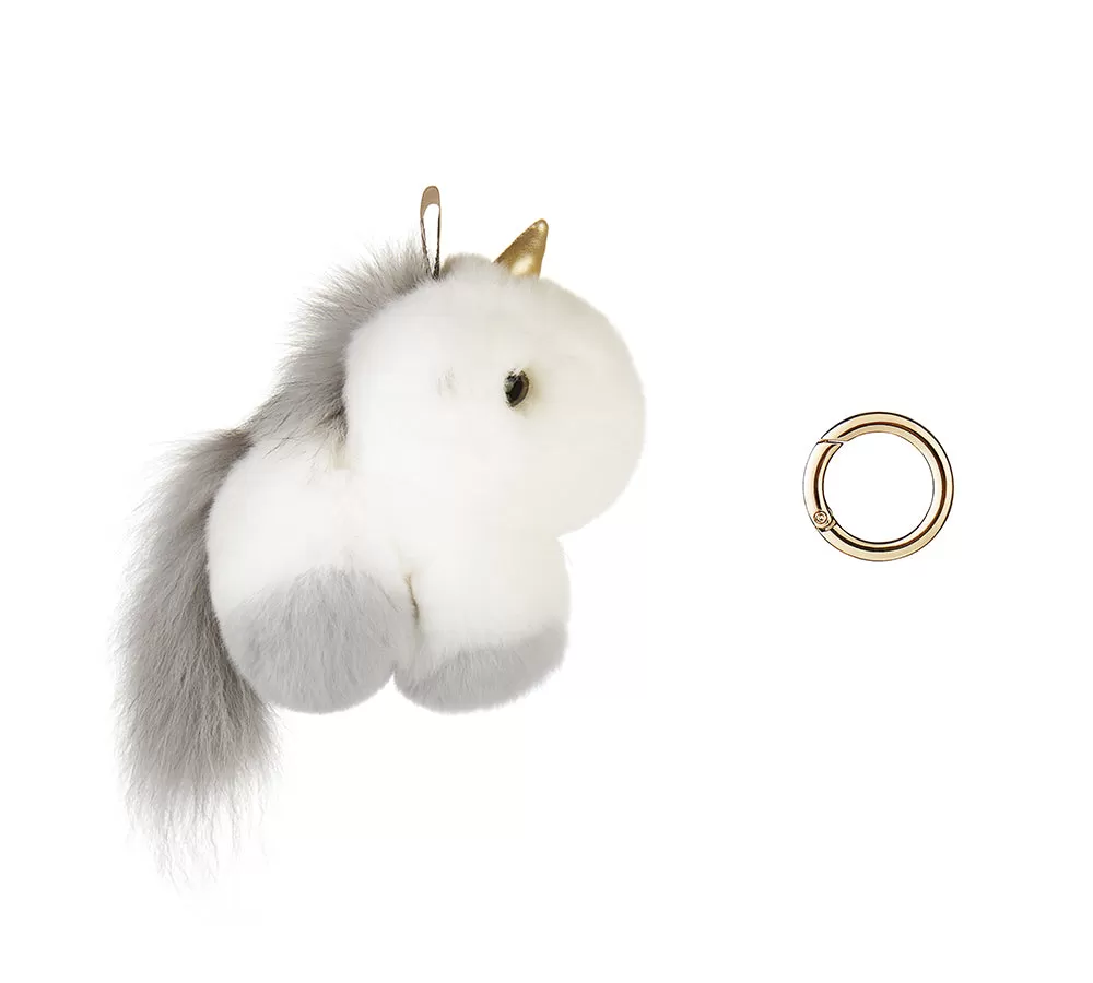 Fluffy Unicorn Keyring