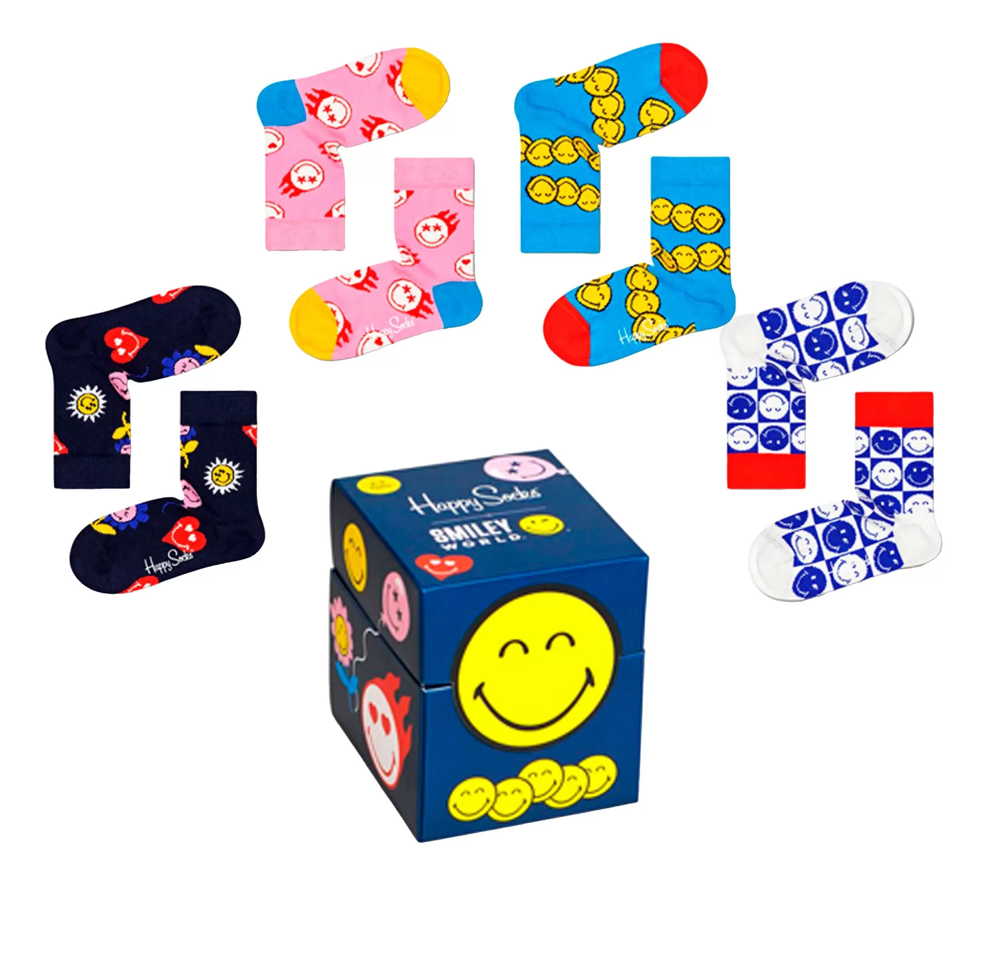 happy socks | set 4 paia calze corte da unisex kids