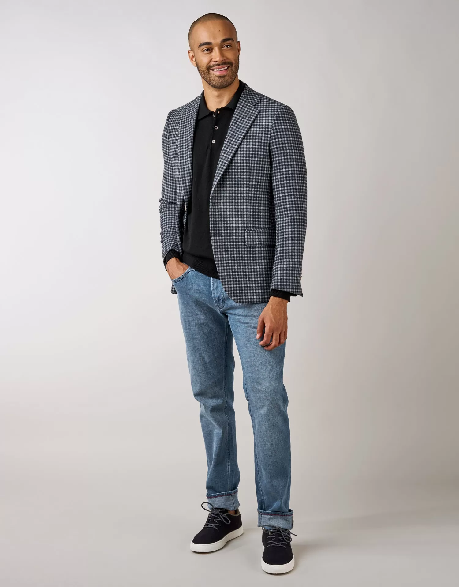 Hawker Blue Guncheck Blazer