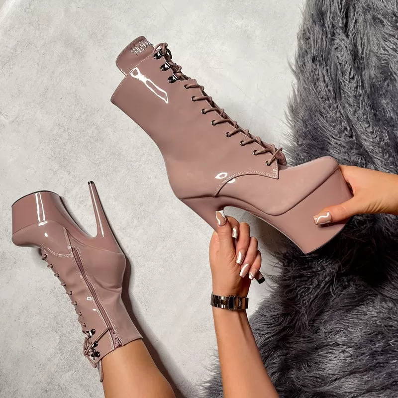 Hella Heels LipKit 7inch Boots - Boujee