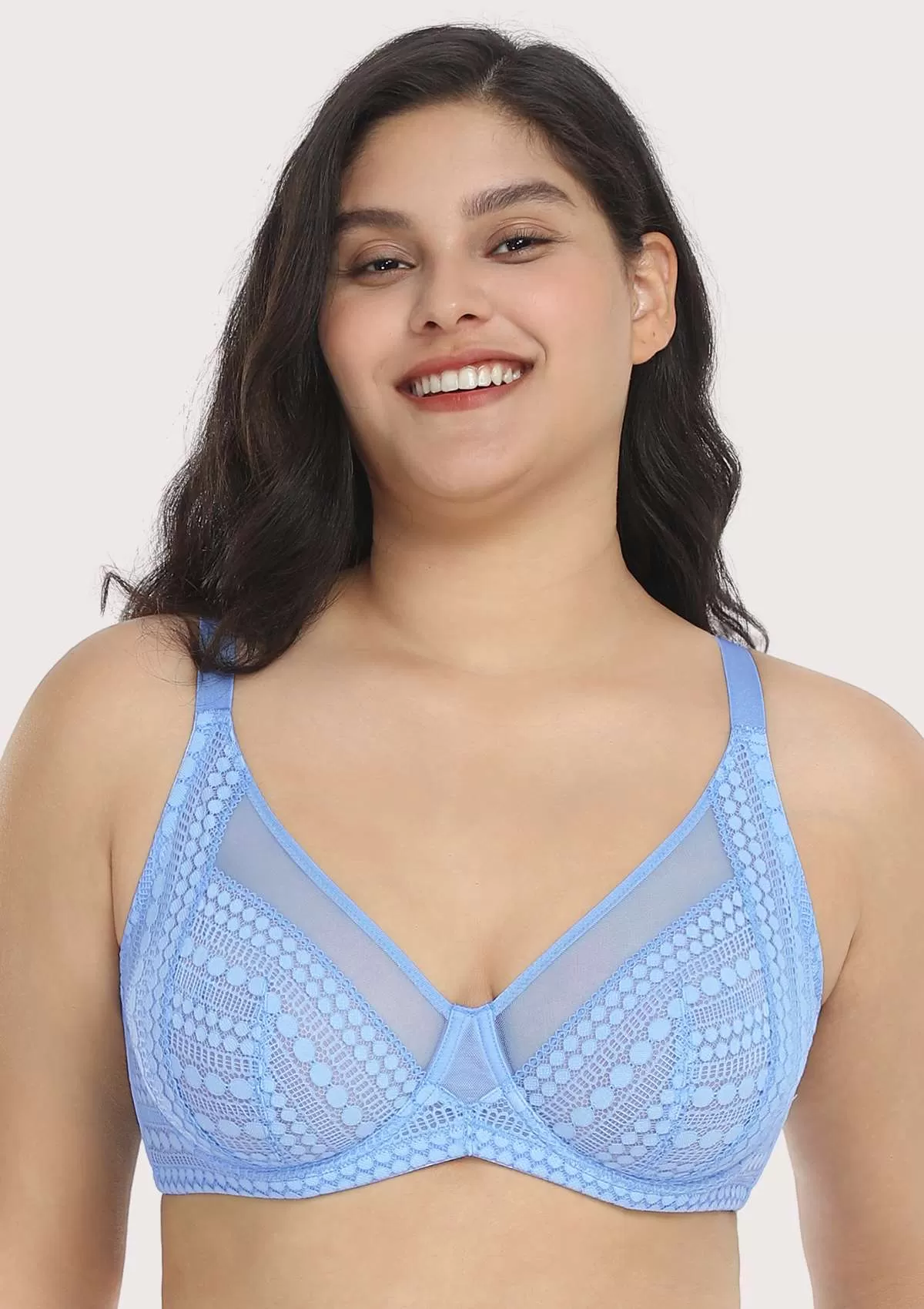 Heroine Polka Dot Sexy Lace Unlined Bra