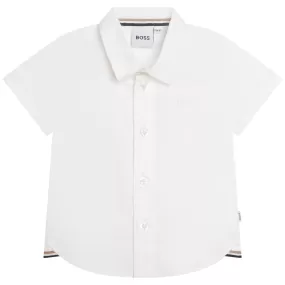 Hugo Boss Toddler Short Sleeve Dress Shirt_White J05982-10P