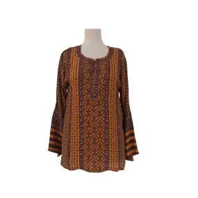 INC Mustard Rhinestone Ethnic Tunic | Like New |