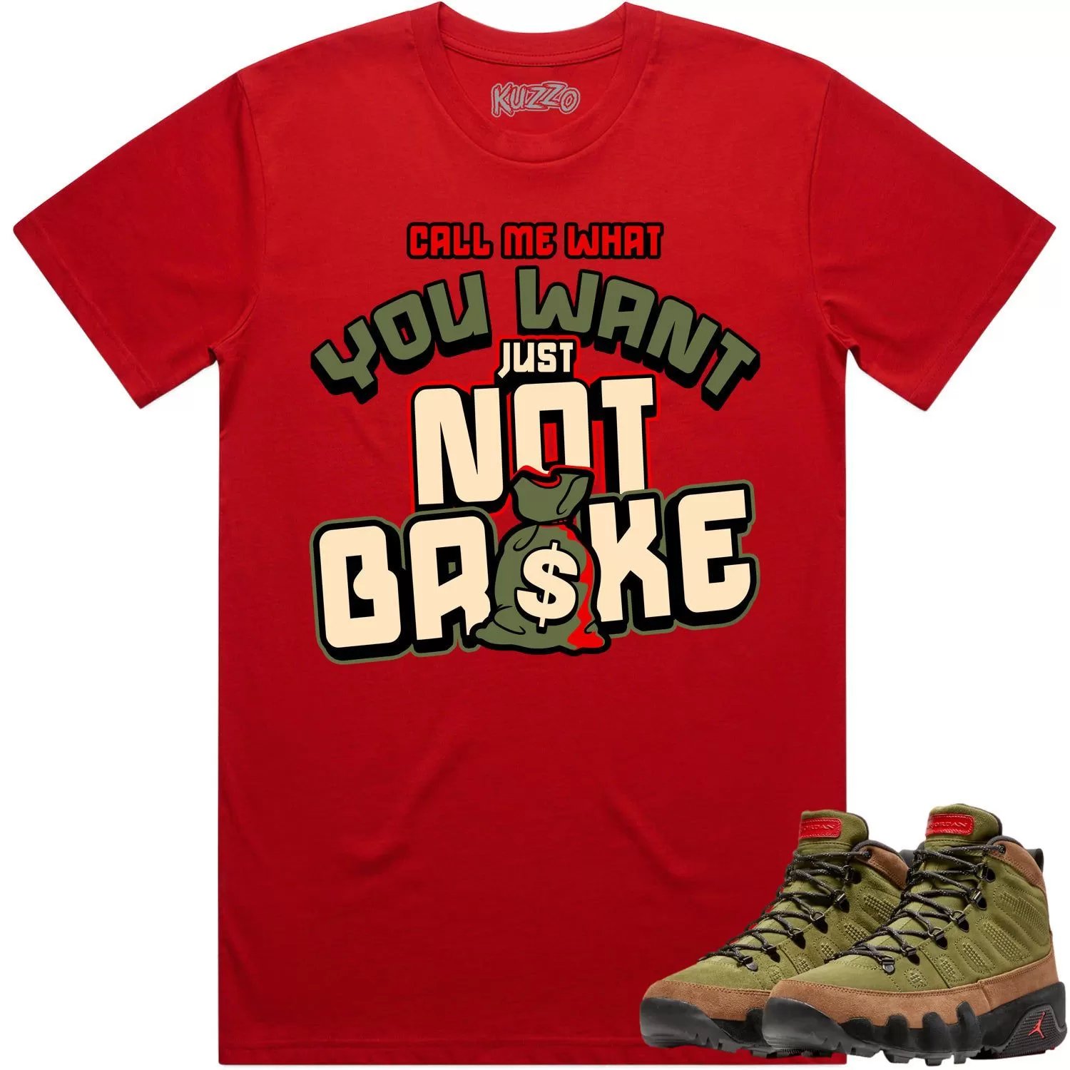 Jordan 9 Beef Broccoli 9s Shirt to Match - OLIVE NOT BROKE