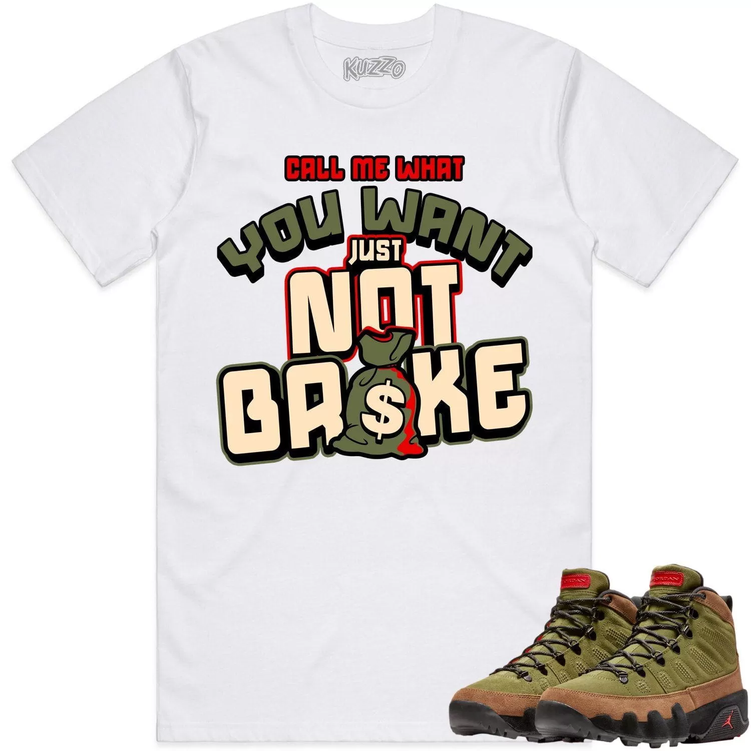 Jordan 9 Beef Broccoli 9s Shirt to Match - OLIVE NOT BROKE