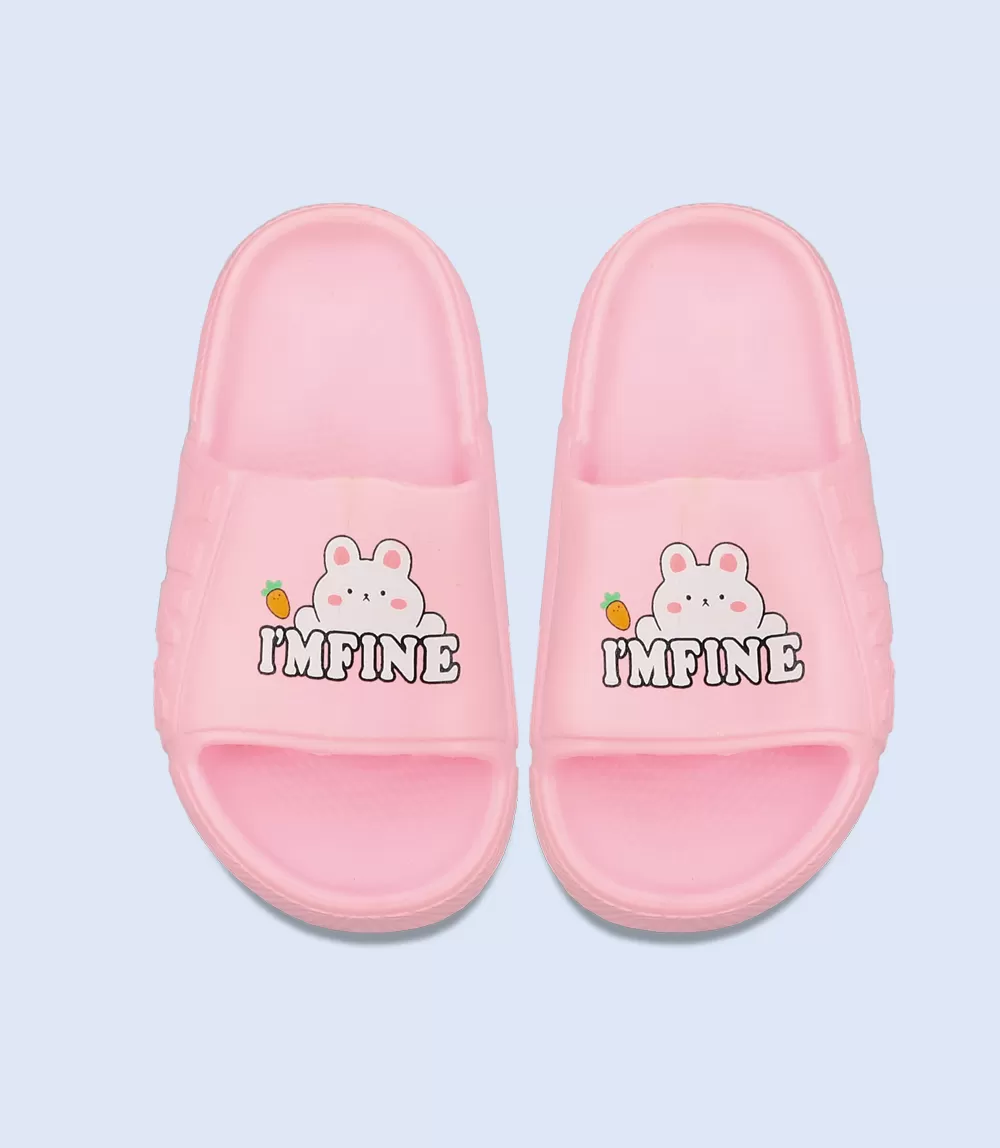 KG0037-PINK-Girls Casual Slipper