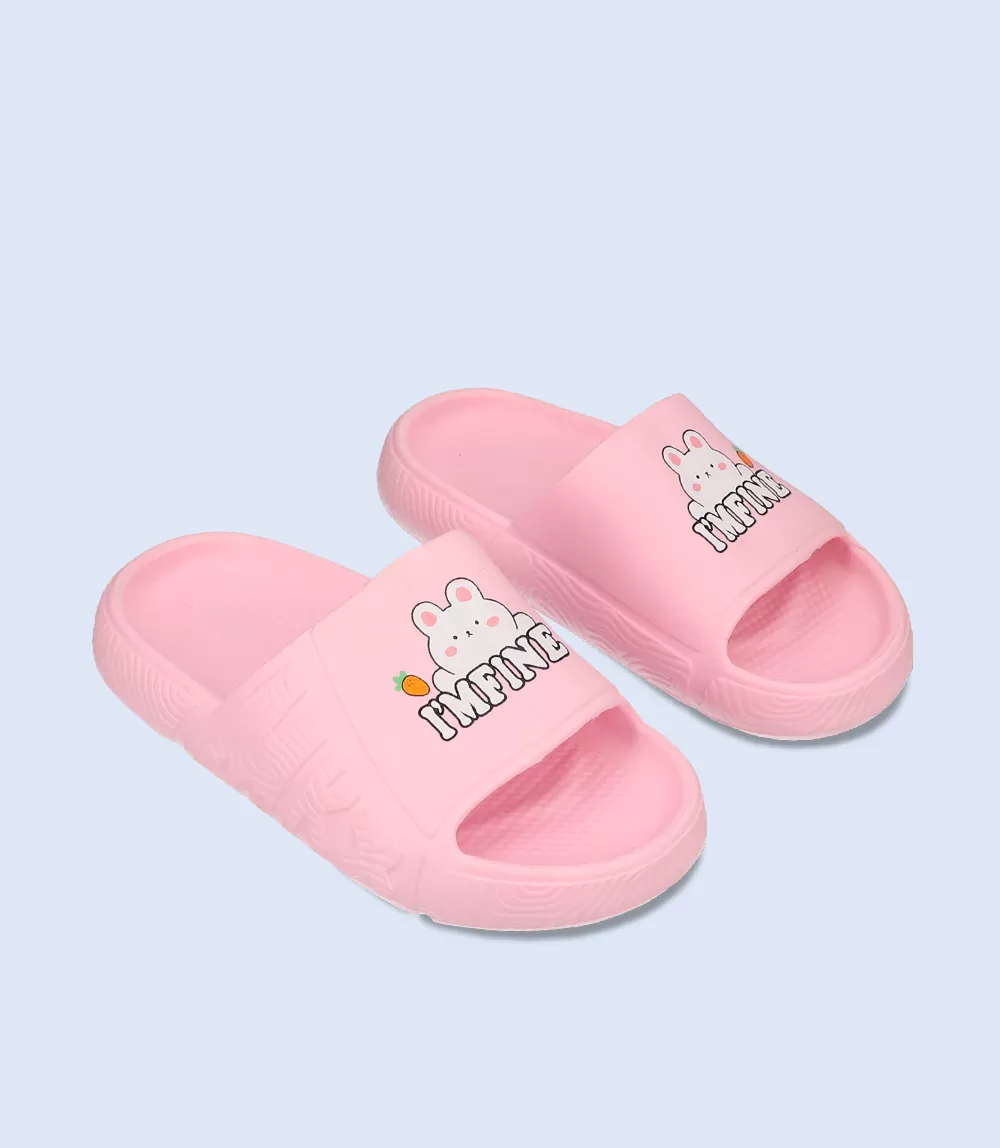 KG0037-PINK-Girls Casual Slipper