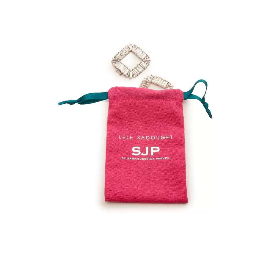 LELE X SJP CRYSTAL BAGUETTE BUCKLE SHOE CLIPS