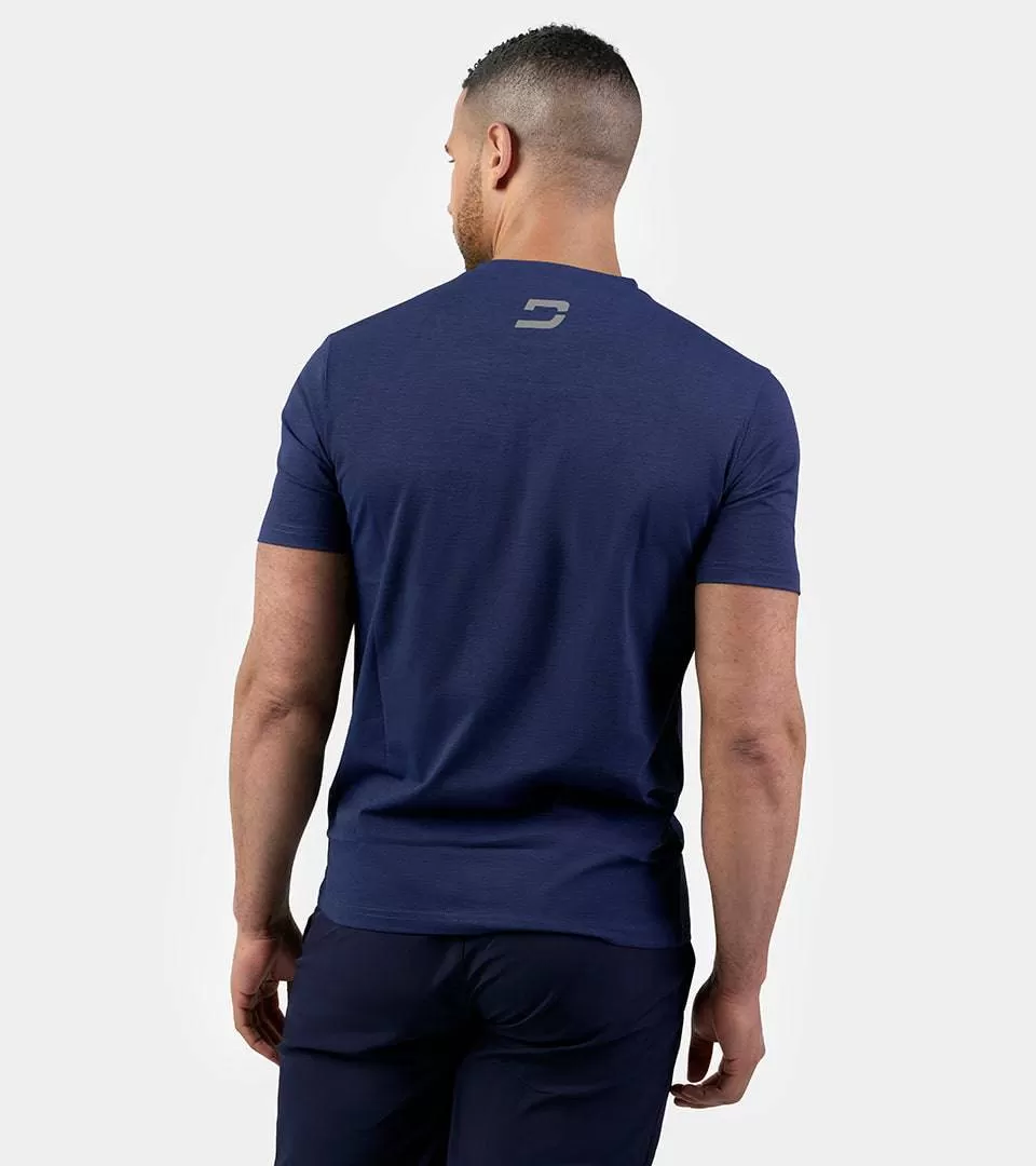 MEN'S RUN SPORTS T-SHIRT - NAVY