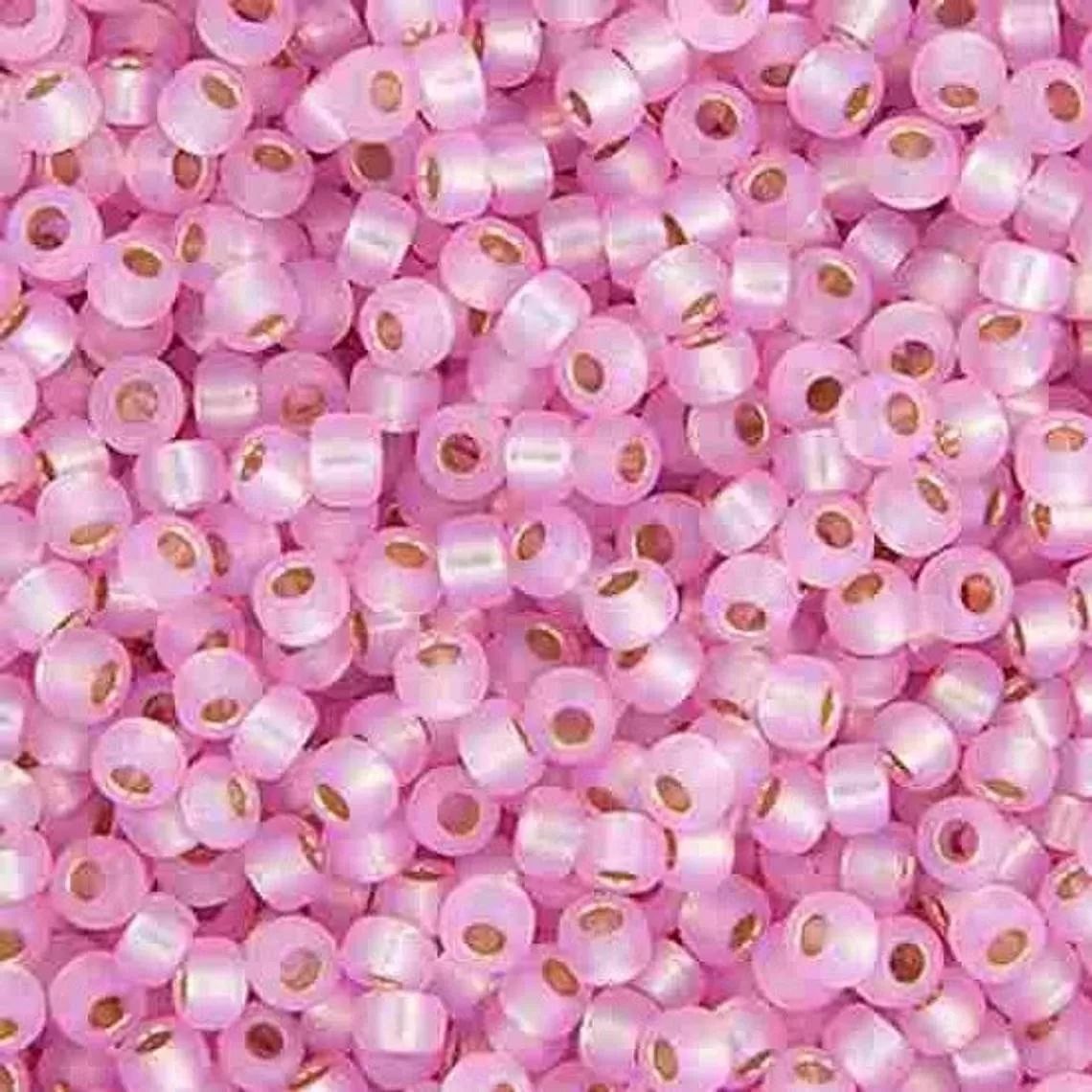 Miyuki Boncuk, MiyukiRoundBeads 6/0-0643 Dyed Lt Pink Silver Lined Alabaster