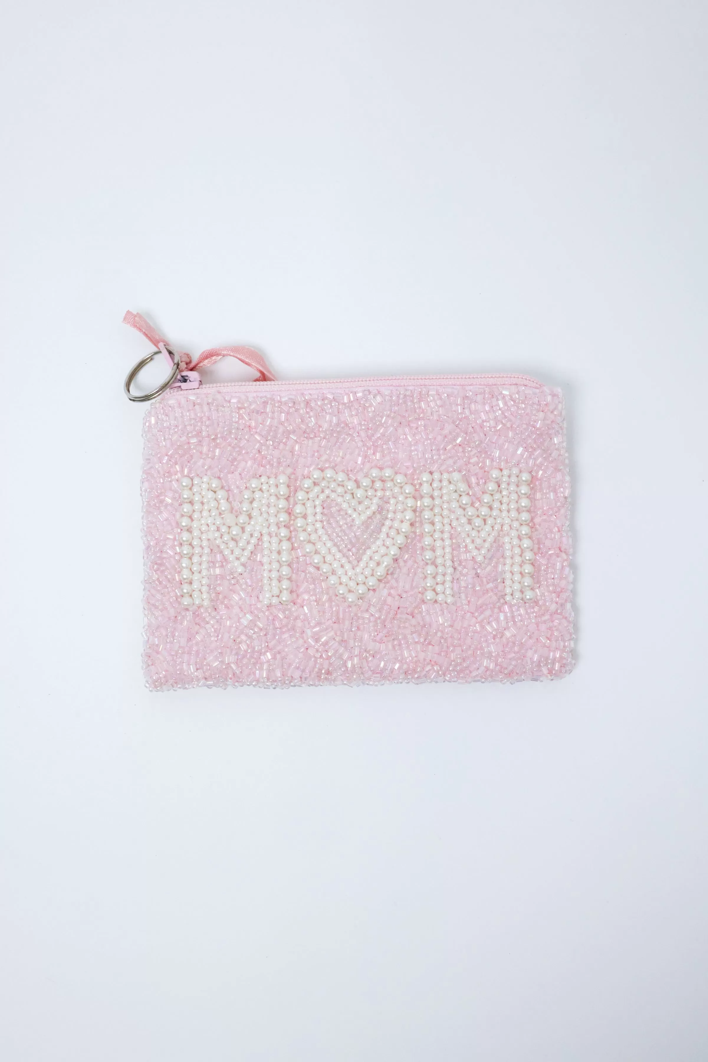 Mom Beaded Coin Purse