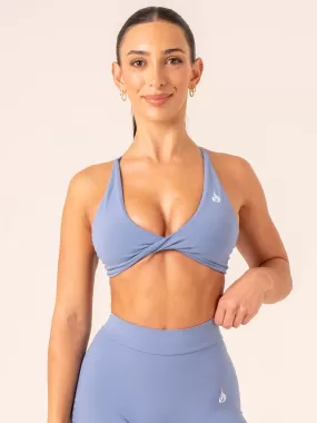 NKD Twist Sports Bra - Stonewash Blue