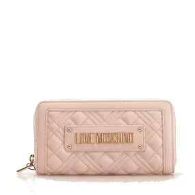 Portafoglio Donna Zip Around Trapuntato LOVE MOSCHINO linea Quilted Cipria