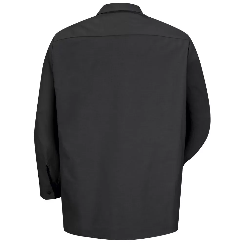 Red Kap Men's Long Sleeve Industrial Work Shirt - Black