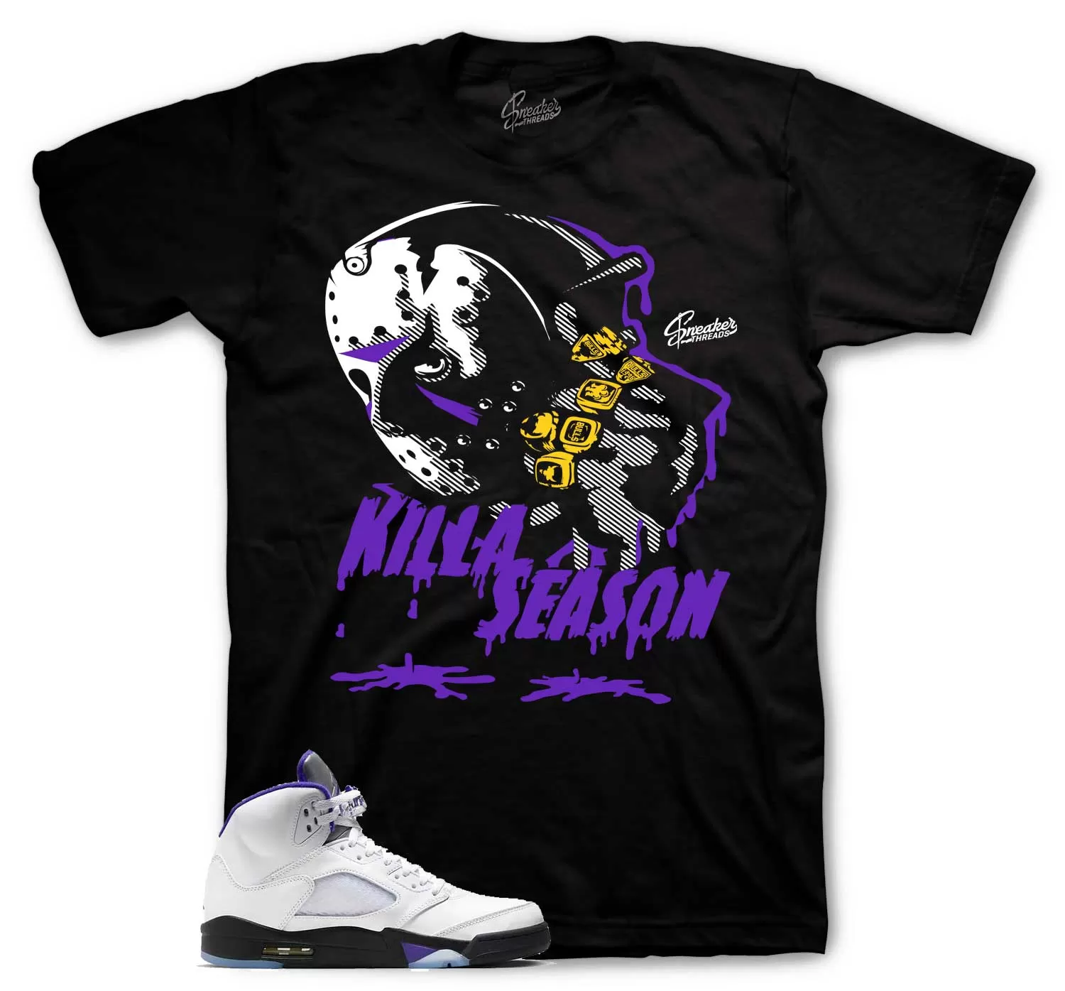 Retro 5 Concord Shirt - Killa Season - Black