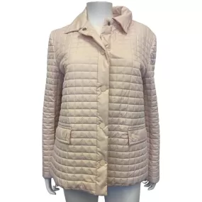 SALVATORE FERRAGAMO Pastel Pink Quilted Jacket (43 - UK 10-12)