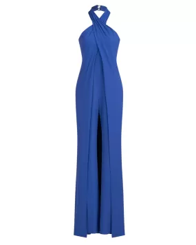 Selah Jumpsuit in Fluid Crepe (Prussion Blue)