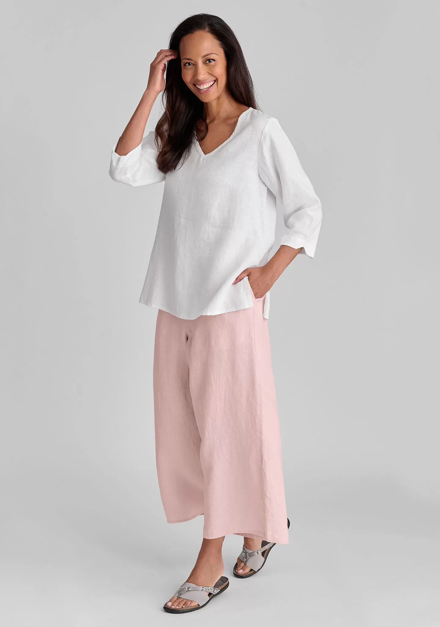 Sociable Flood - Wide Leg Linen Pants