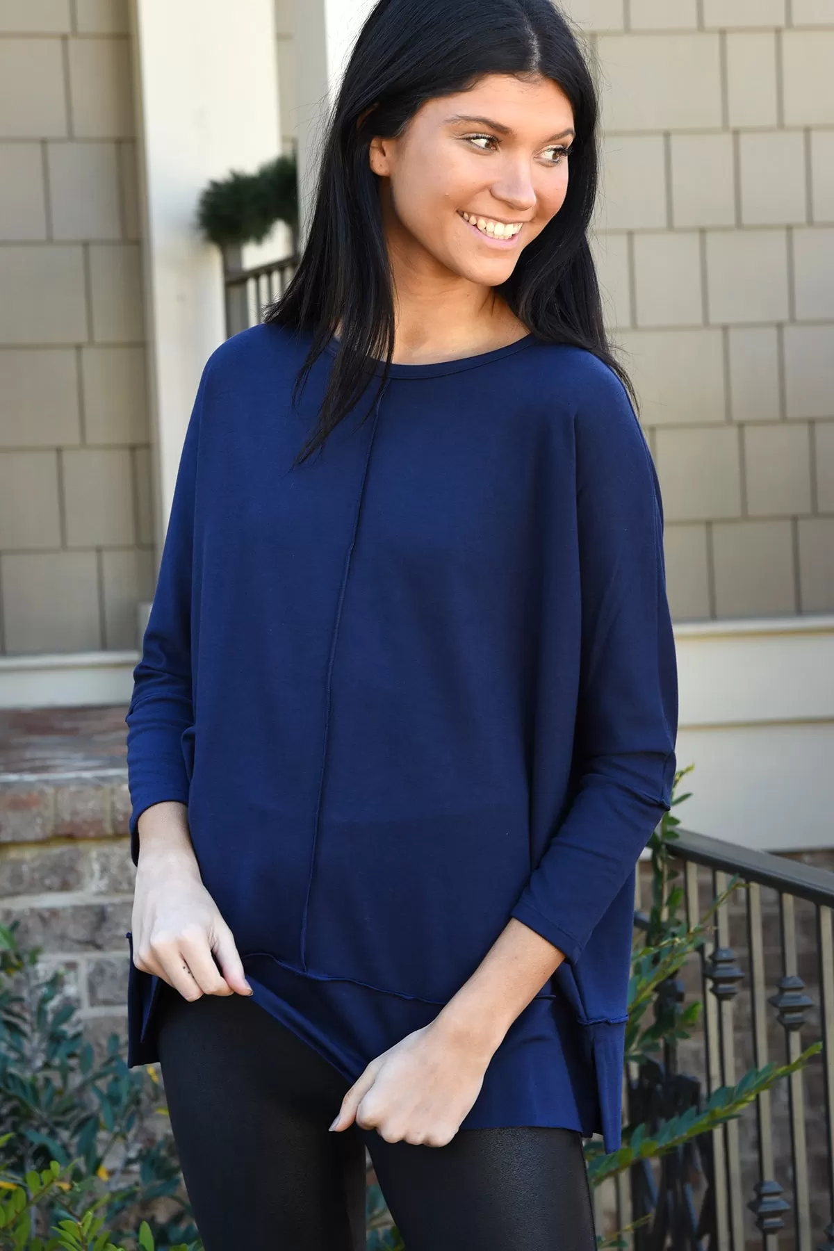 SPANX PERFECT LENGTH TOP -EMPIRE BLUE