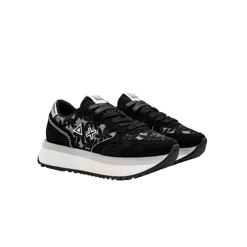 Sun68 Big Lace Z34209 11 black women's sneakers shoe