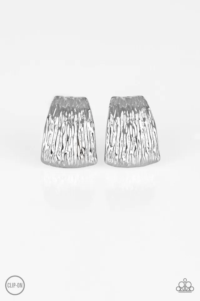 Superstar Shimmer Silver Clip-On-Earrings