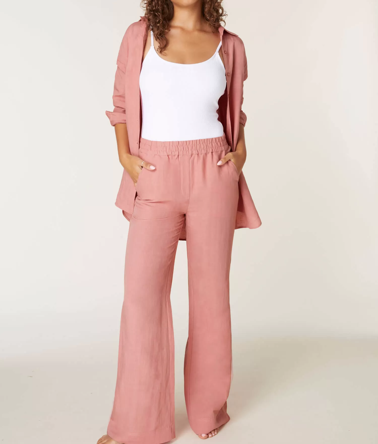 The Madeira Pant - Linen - Sunset