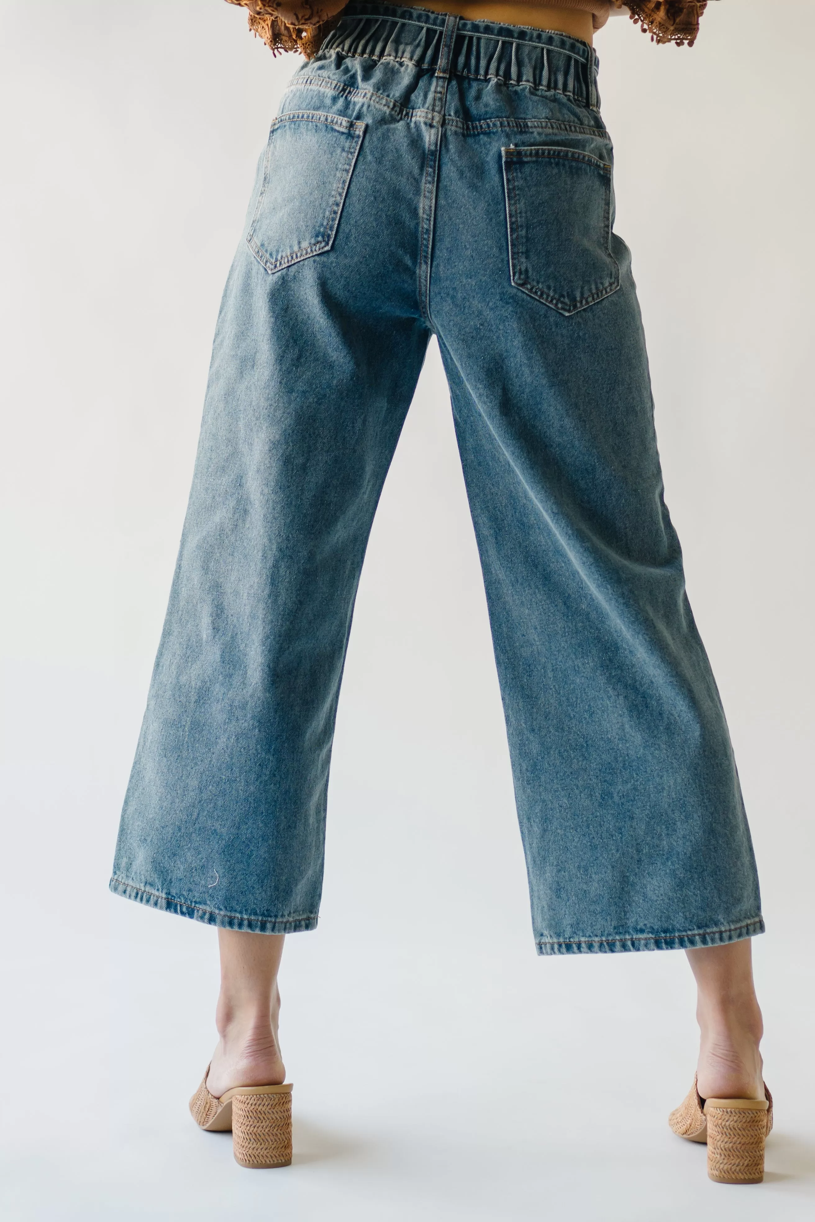 The Willards Tie Detail Pant in Denim