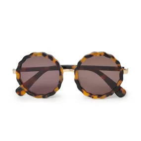 TORTOISE PAROS ROUND SUNGLASSES