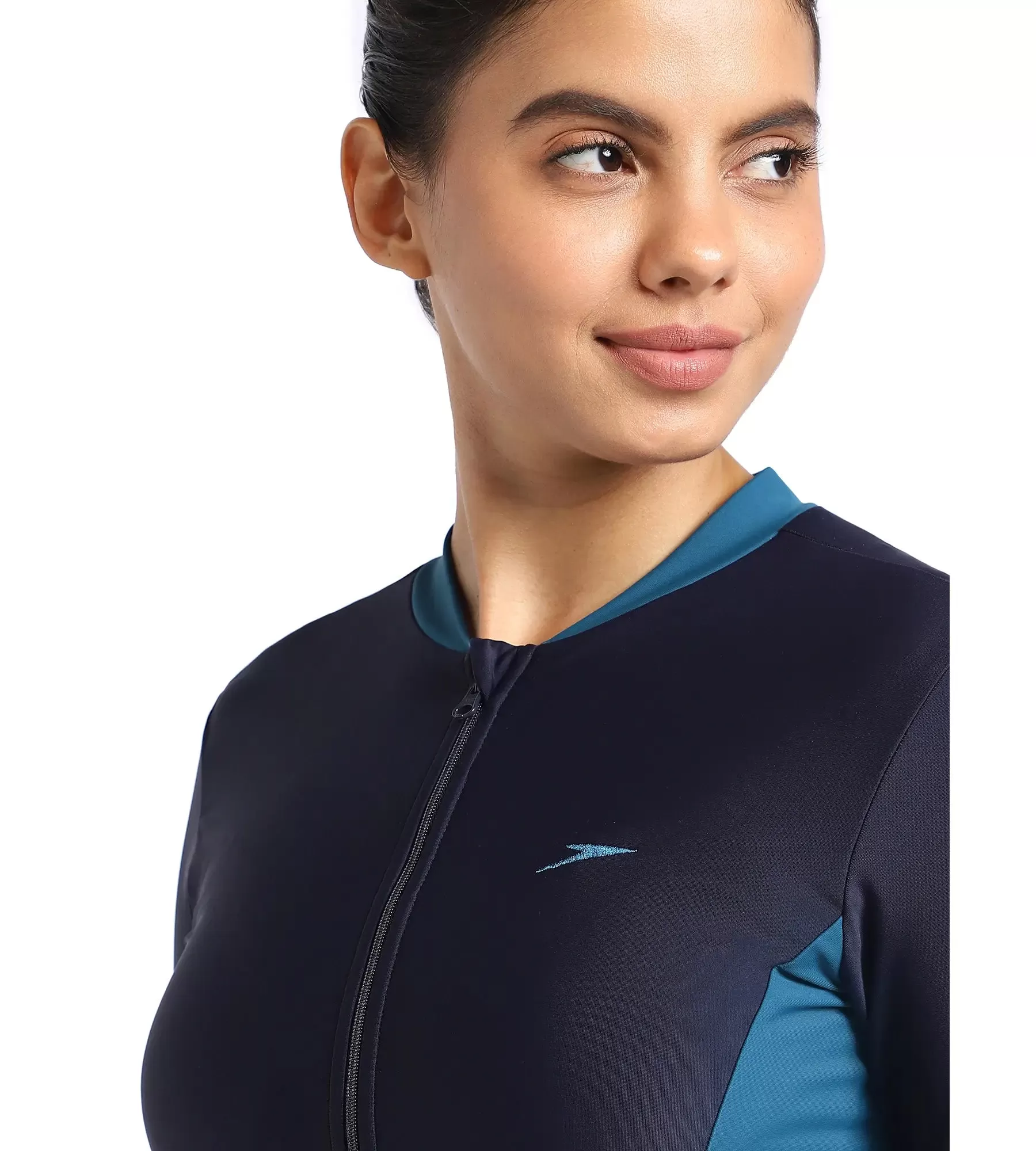 Women's Endurance Two Piece Full Body Suit Swimwear  - Truenavy  &  Darkteal