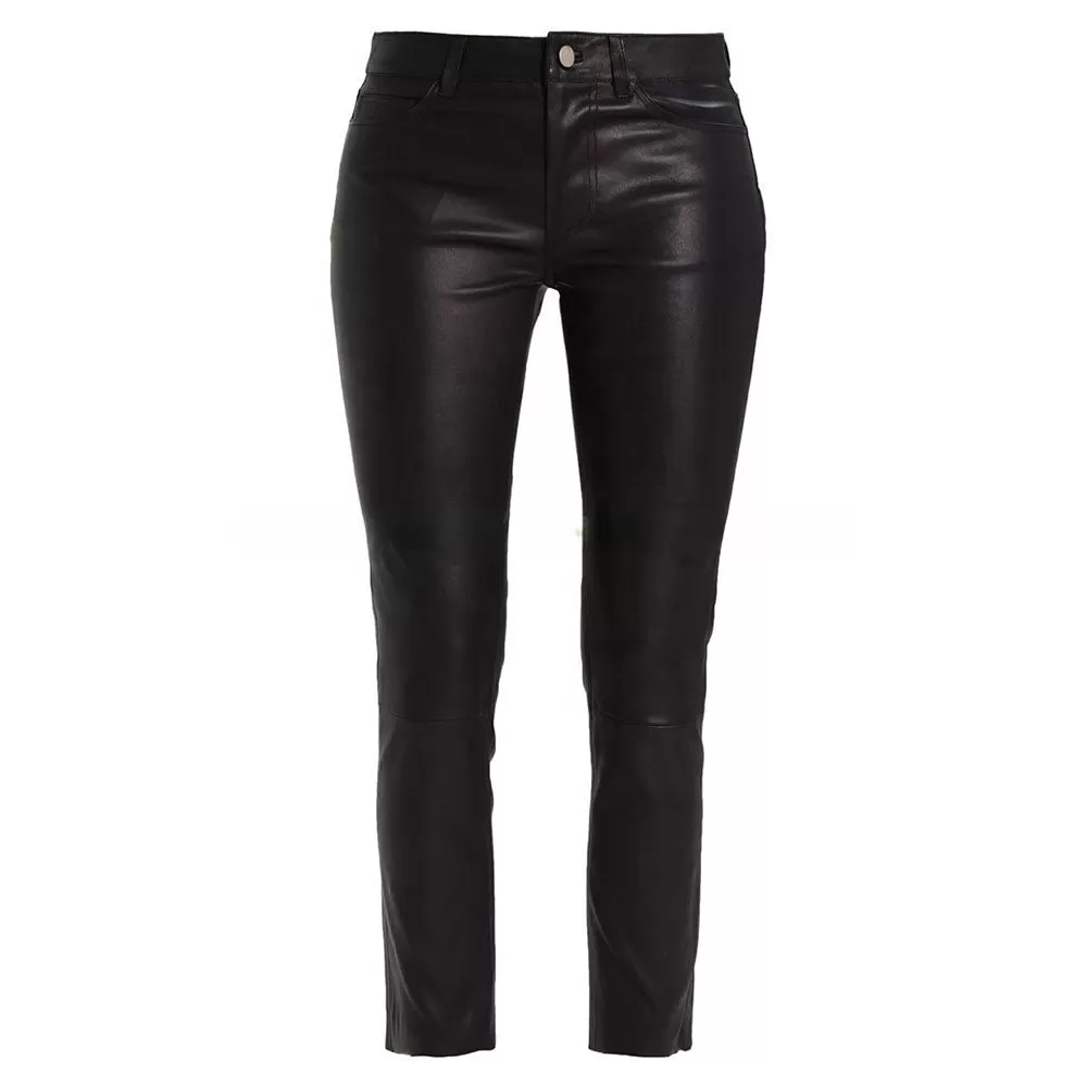 Women's Skinny Leather Jeans - Stella